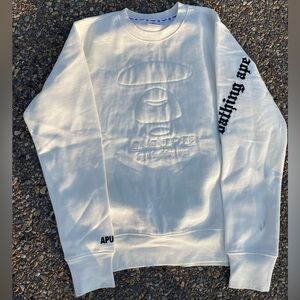 Aape by Bape Pullover Sweatshirt-white-size s/m